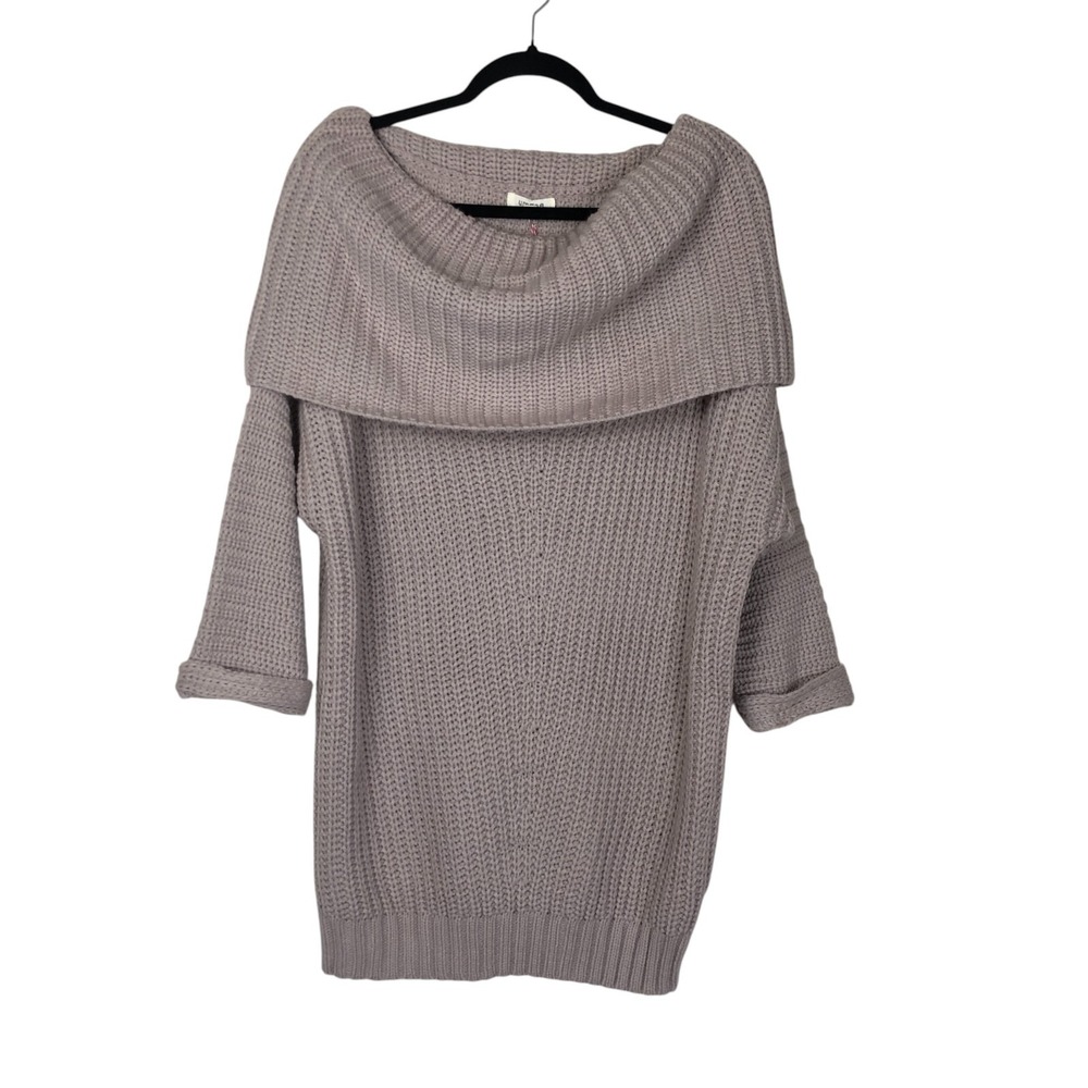 NEW Umgee Womens Thick Knit Foldover Sweater‎ Size M Cabinwear Winter Snow Cold